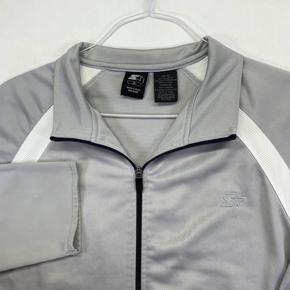 Starter Mens Track Jacket Size XLT Zip Up Athletic Warm Up Coat Jogging